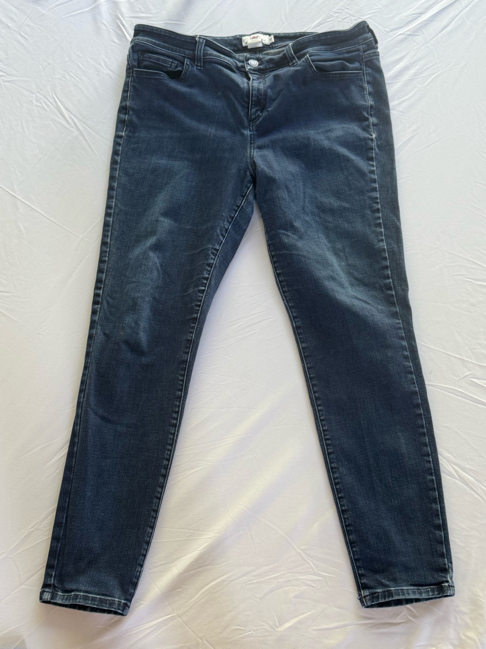 Vineyard Vines Skinny Jeans Dark Wash‎ Patch Pockets Size 12 GUC